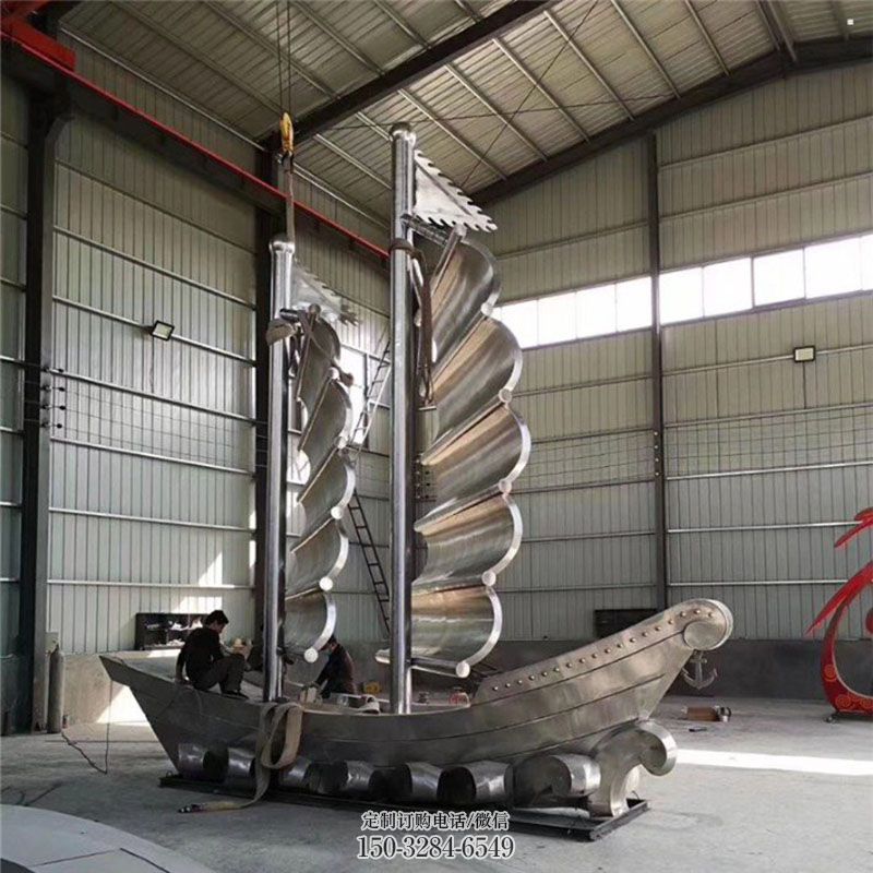 彩钢制作制造商-公园文化-码头雕塑抽象