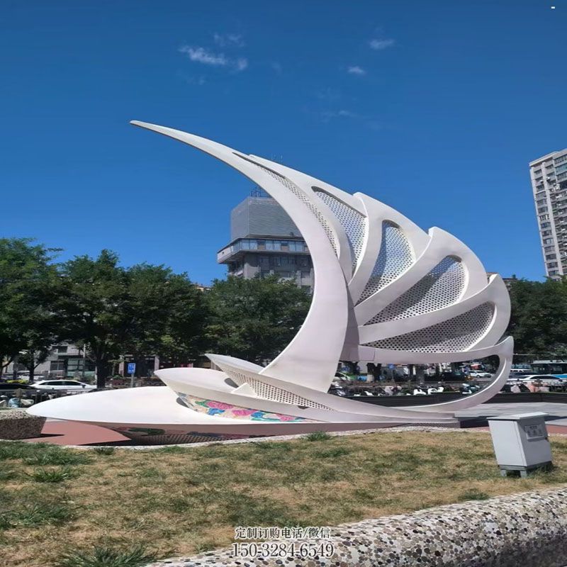 街景小品提供-商场素材-抽象码头雕塑