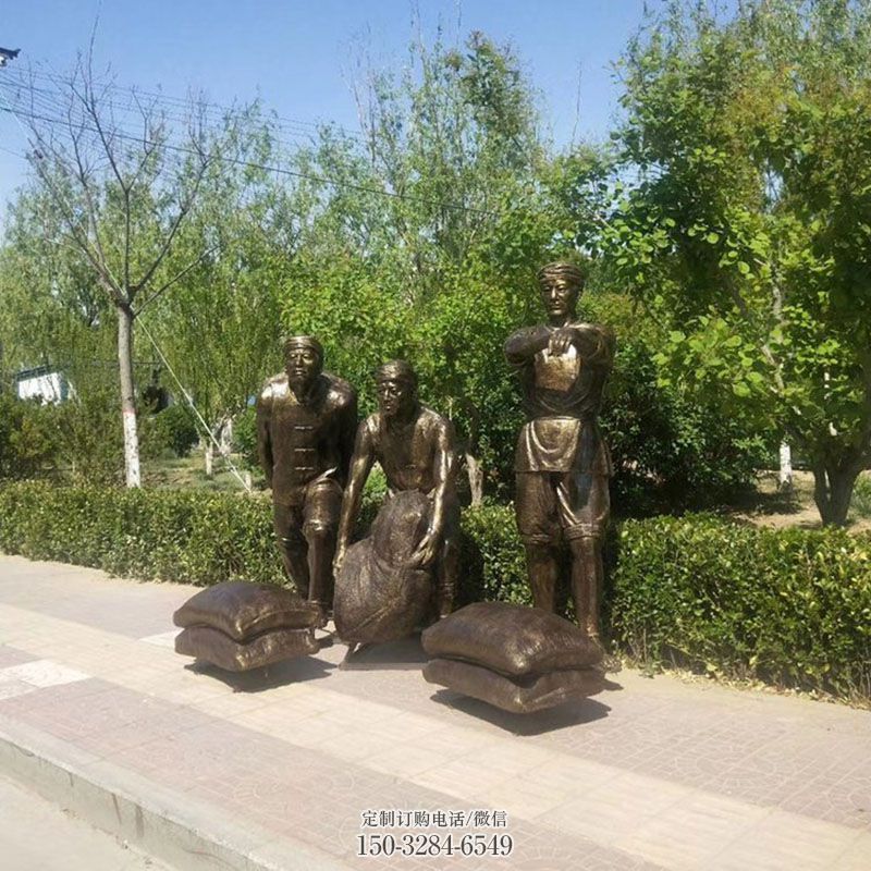 美陈雕塑批发-彩色种类-文化装卸工雕塑