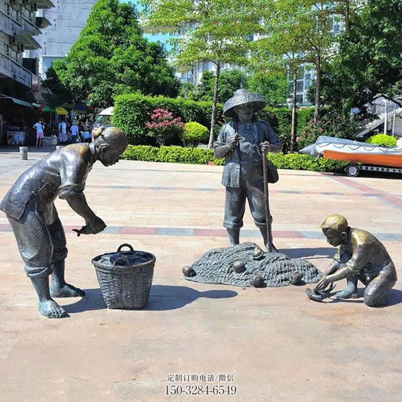欧式风格常用-化学题材-锻钢渔夫雕塑