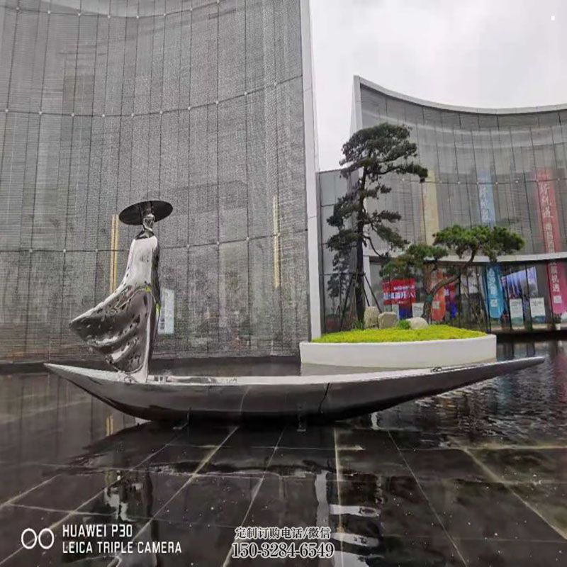 欧式风格常用-化学题材-锻钢船夫雕塑