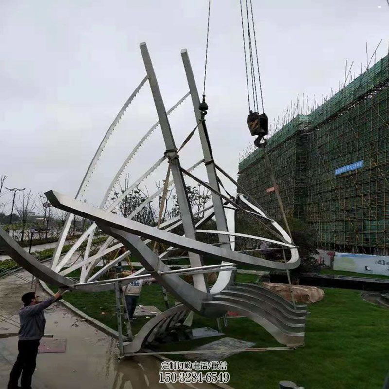 船艇雕塑 欧式步行街小品 大型商场雕塑